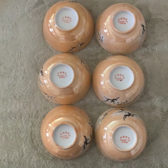6 piece Chinese rice bowl set-excellent condition - Picture 3 of 4